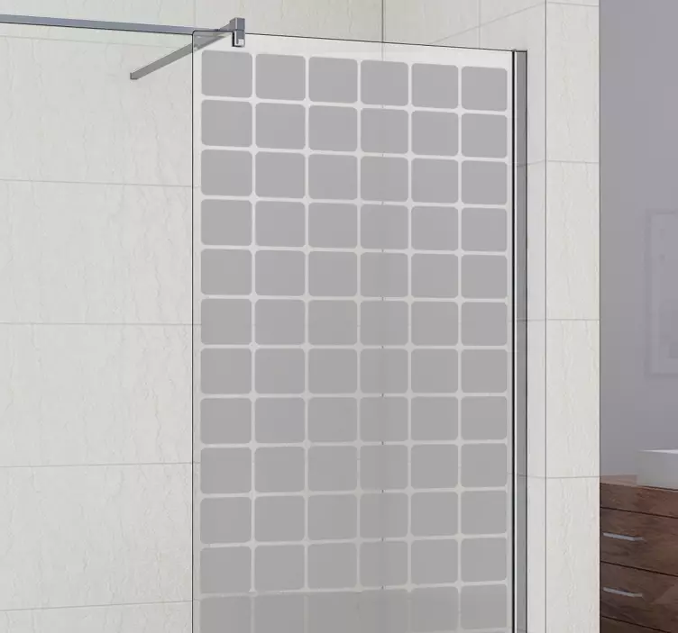 Monocolor same size squares shower screen decal - TenStickers
