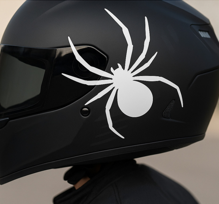 Monocolor spider design motorcycle decal - TenStickers
