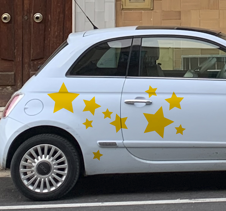 Monocolor stars set car decal - TenStickers