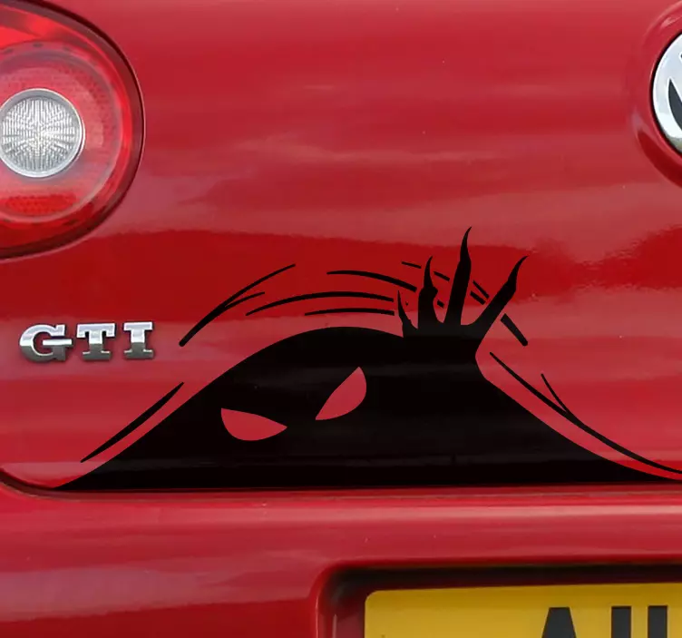 Monster in the boot car decal - TenStickers