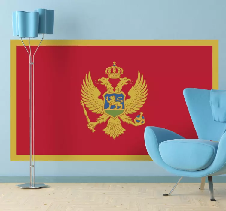 Montenegro National Emblem flag decal - TenStickers