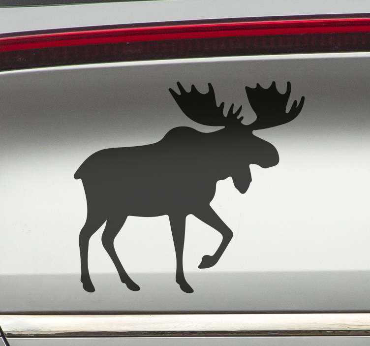 Moose silhouette car decal - TenStickers