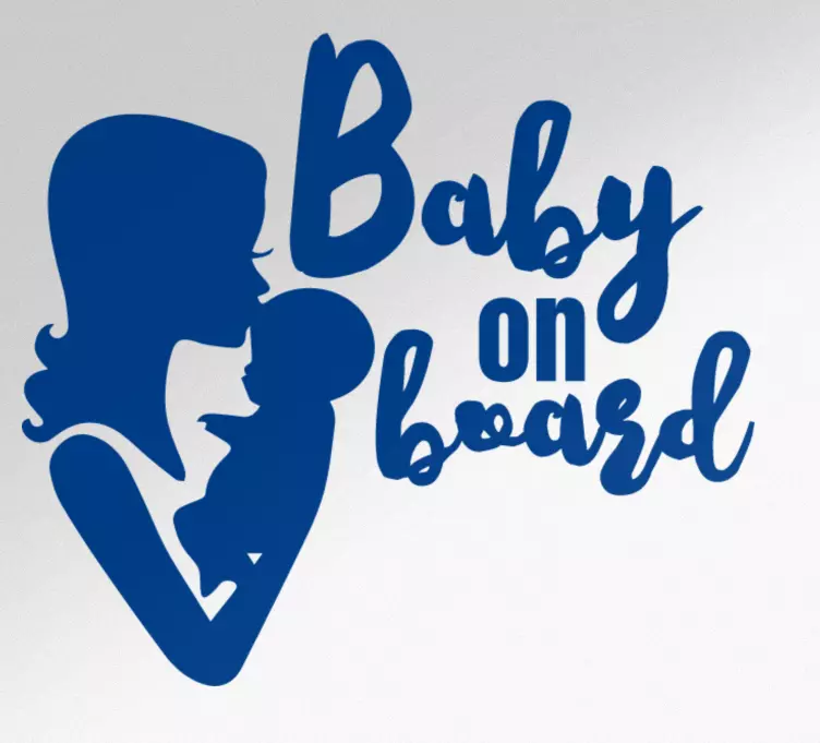 Mother baby on board baby on board sticker - TenStickers
