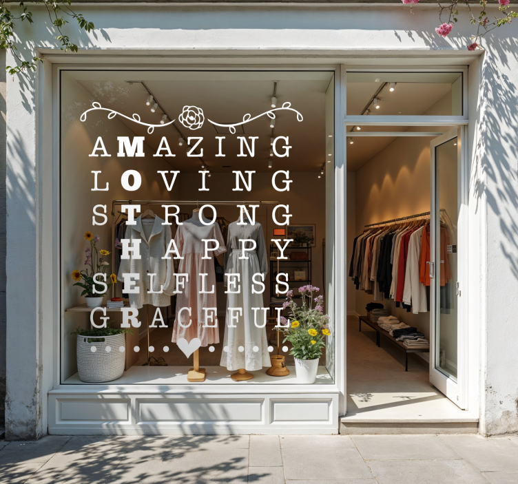 Mother concepts window decal for business - TenStickers