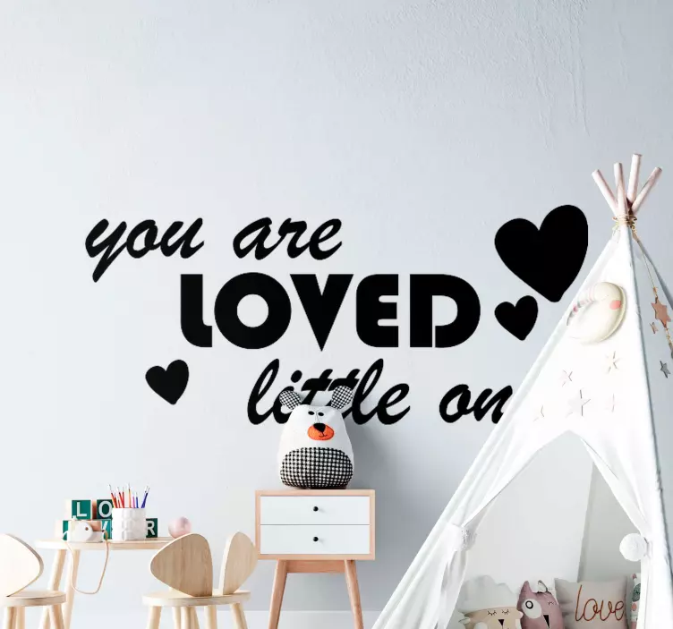 Motivational Love Message wall quote decal - TenStickers
