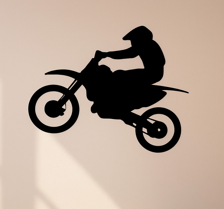 Motocyclist on a motorbike motorcycle decal - TenStickers