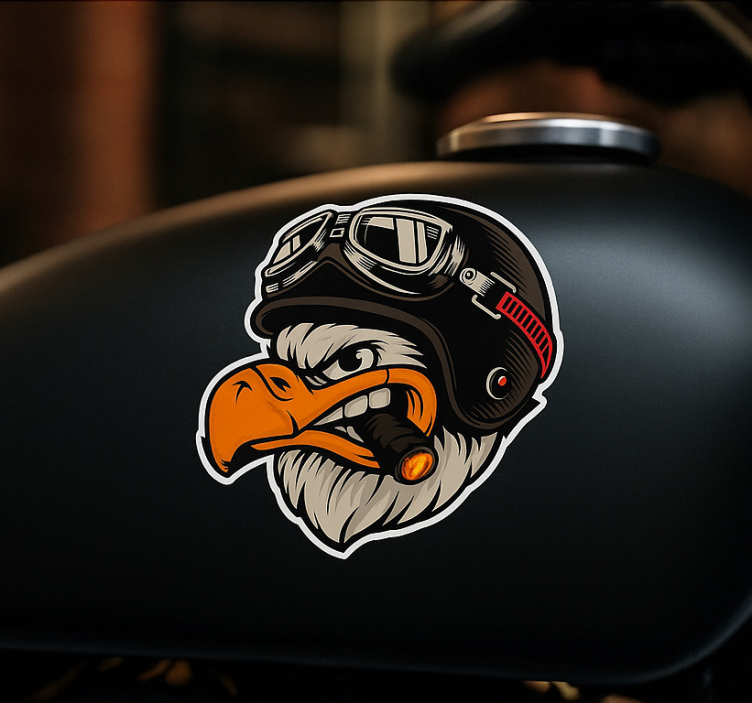 Motorcycle decal biker eagle emblem - TenStickers