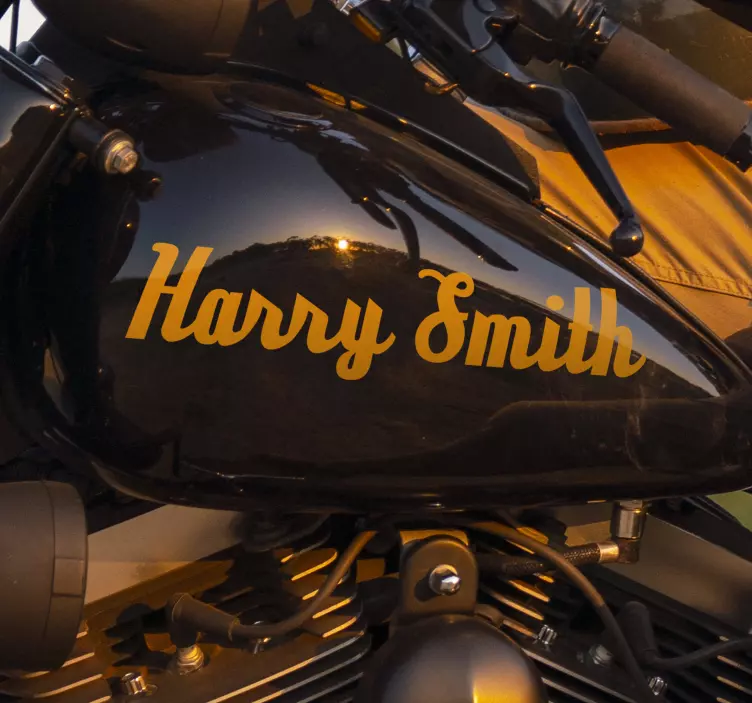 motorcyle calligraphic custom sticker - TenStickers