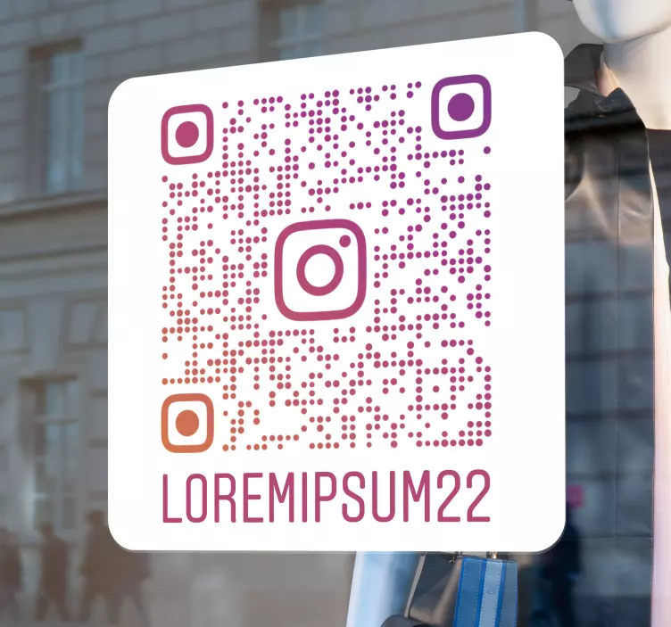 Multicolor Instagram QR code personalised decal - TenStickers