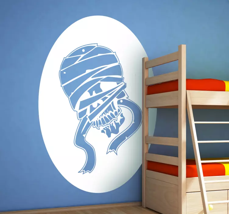Mummified Skull Wall Sticker - TenStickers