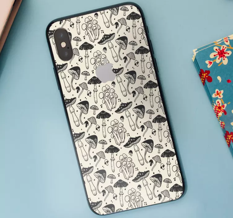 Mushroom Illustration iPhone sticker - TenStickers