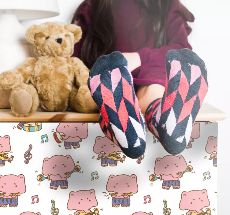 Musical Cartoon Characters wall stickers for kids - TenStickers