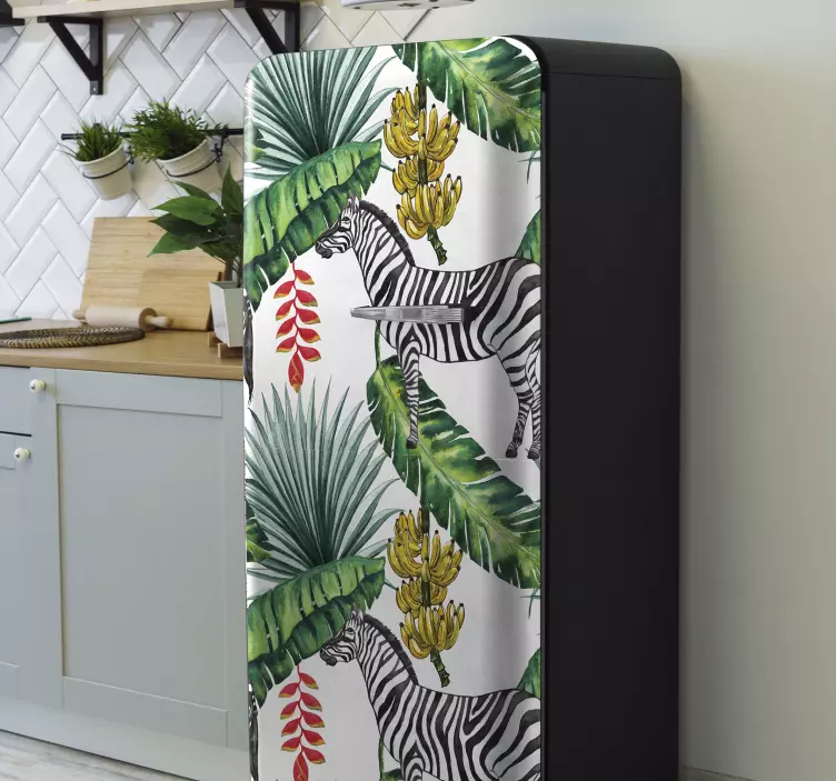 Nature pattern fridge sticker - TenStickers