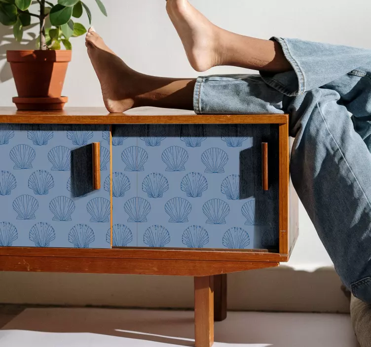 Nature wall sticker shell pattern design - TenStickers