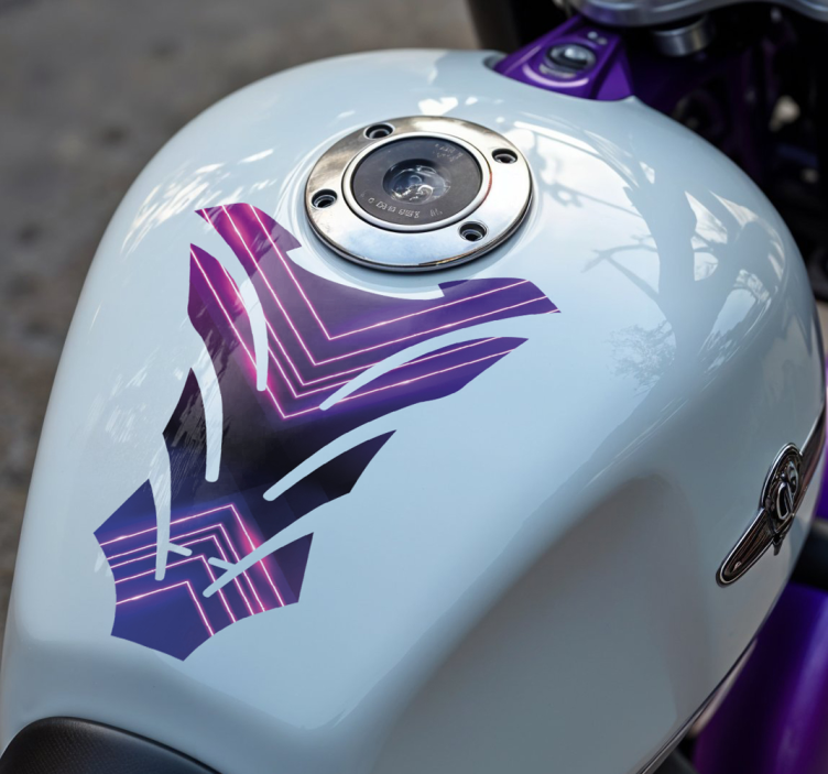 Neon motorcycle decal - TenStickers