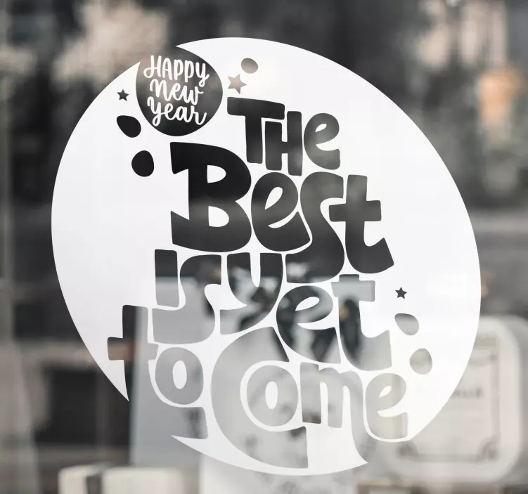 Window decal for business new year inspiration - TenStickers