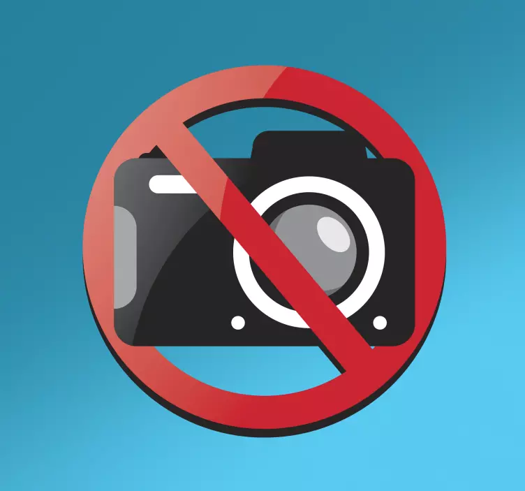 No Photographs Wall Sticker - TenStickers