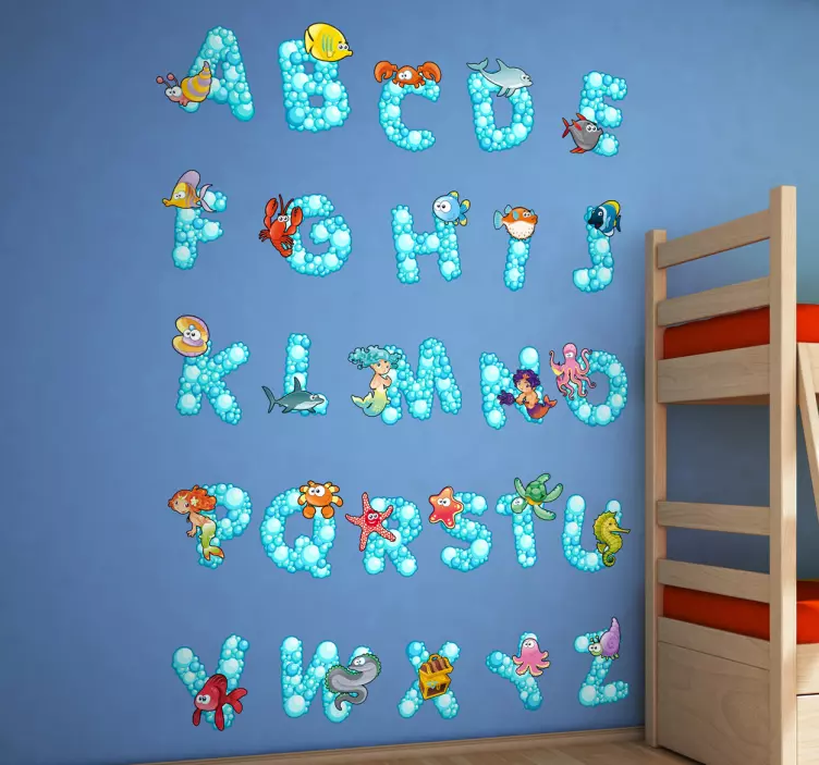 Ocean Alphabet Kids Sticker - TenStickers