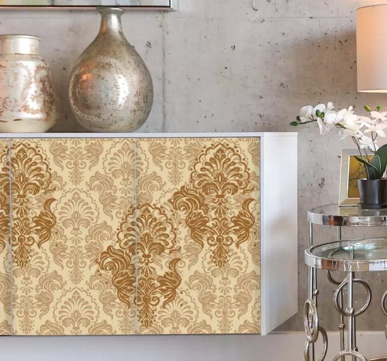 Old warm colored faded pattern furniture decal - TenStickers