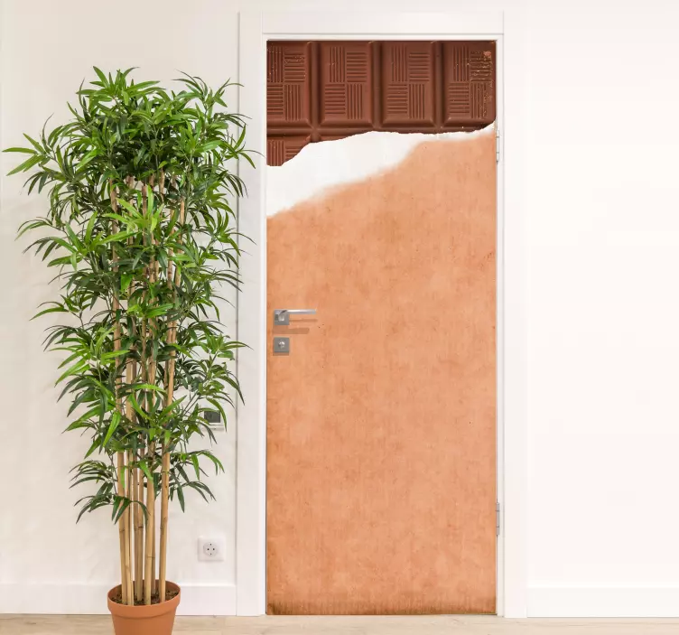 Open chocolate bar door sticker - TenStickers