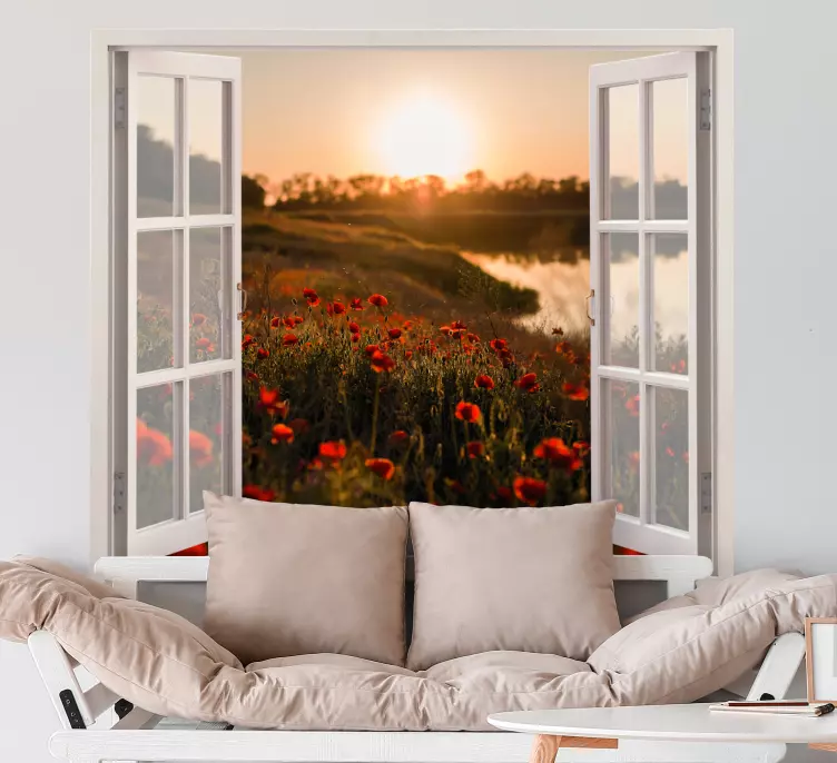 OPEN WINDOW VIEW nature wall sticker - TenStickers