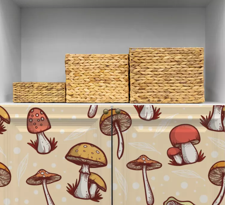 Original design of mushroom furniture sticker - TenStickers