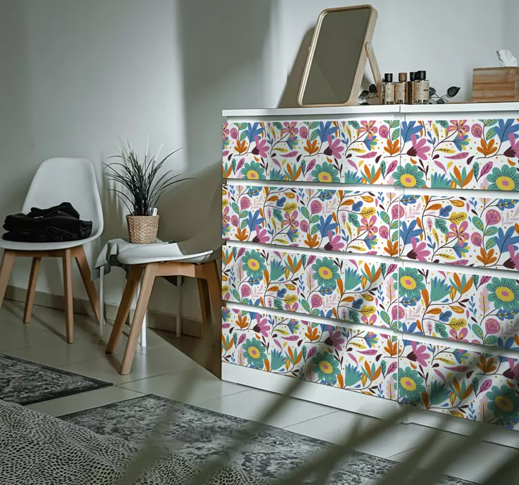 Original spring flower furniture sticker - TenStickers