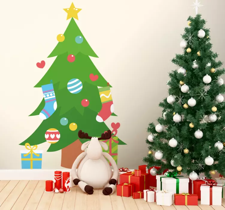 Ornamental Christmas Tree holiday sticker - TenStickers