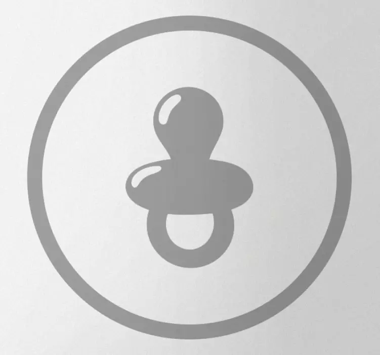 Pacifier Icon door sticker - TenStickers
