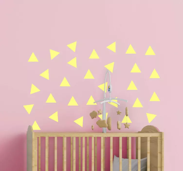 Little moncolor triangles nursery wall sticker - TenStickers