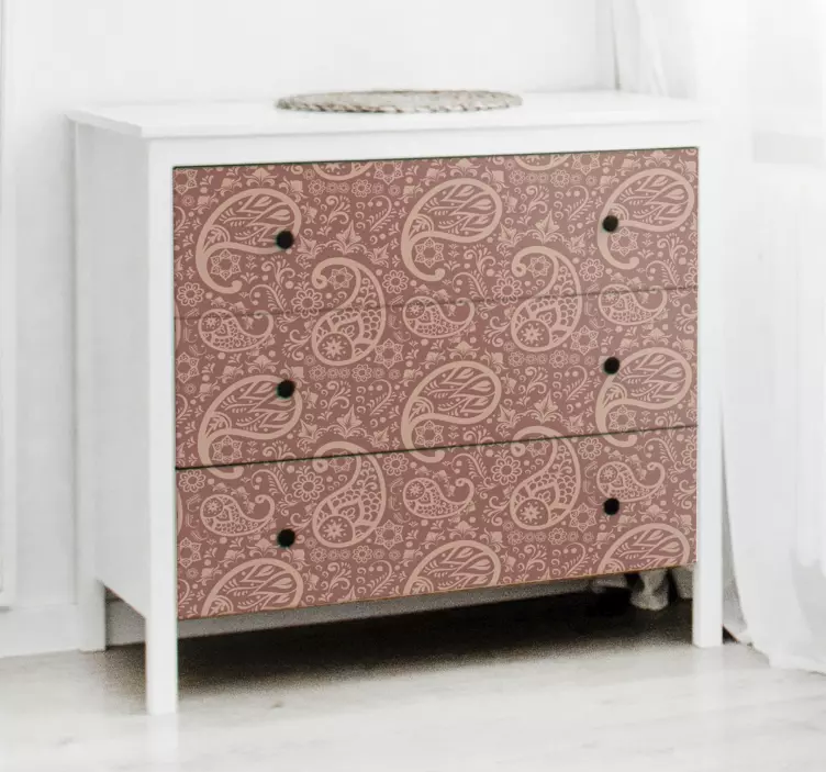 Paisley pattern  furniture sticker - TenStickers