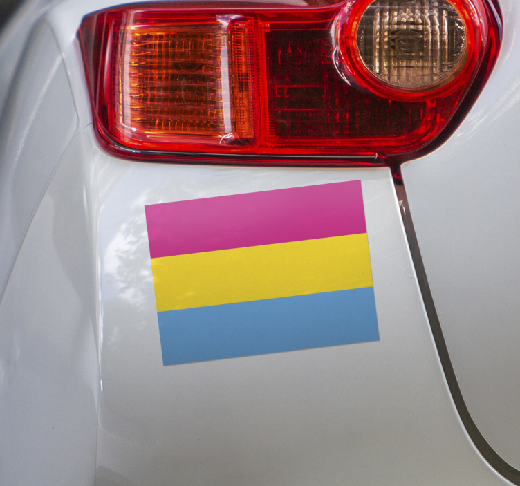 Pansexual flag car decal - TenStickers