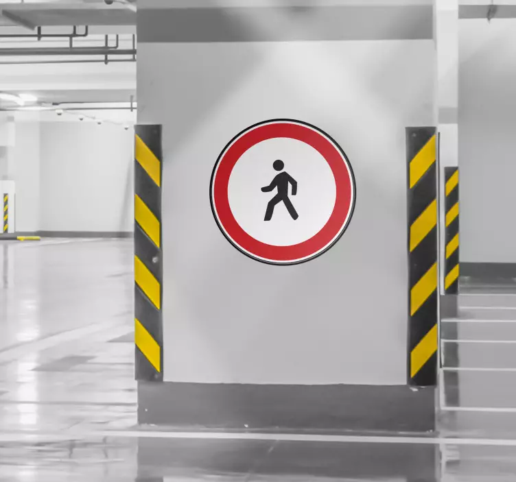 Pedestrian Sign Sticker - TenStickers