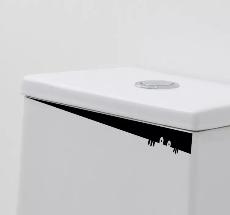 Peek a boo toilet  Bathroom wall sticker - TenStickers