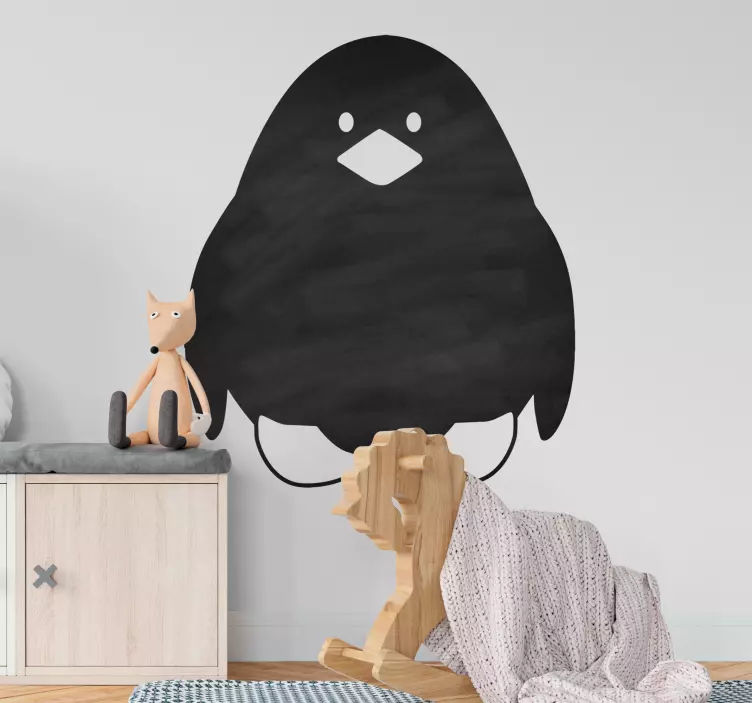 Penguin Blackboard Kids Sticker - TenStickers