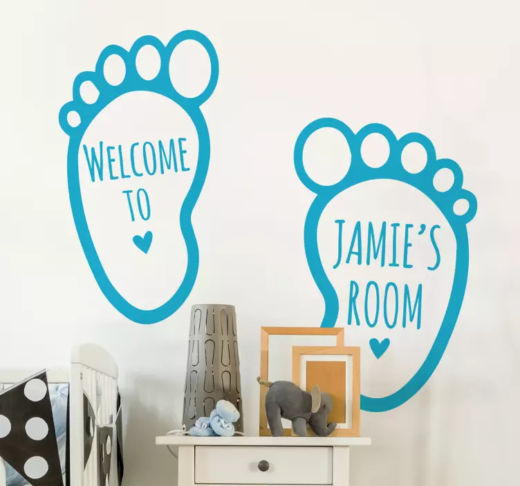 Personalised Footprint Kids Sticker - TenStickers