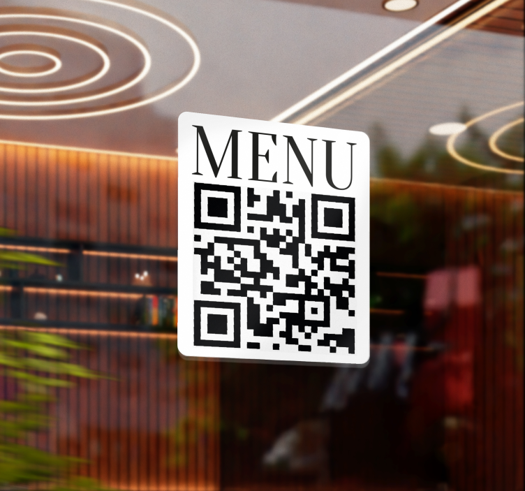 Personalised menu QR window decal for business - TenStickers