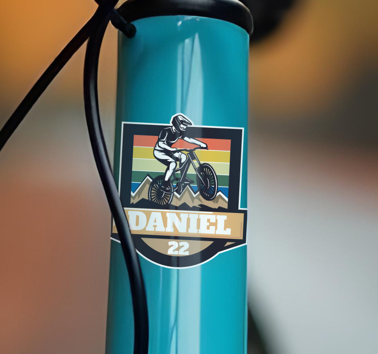 Personalised vintage bike sticker - TenStickers