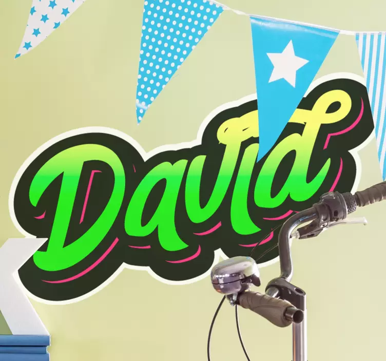 Personalizable Name Style wall quote decal - TenStickers