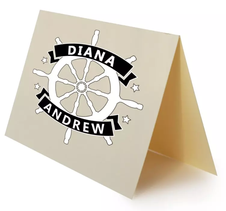 PERSONALIZED NAME AND WHEEL ART location wall sticker - TenStickers