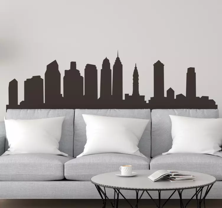 Philadelphia Skyline Wall Sticker - TenStickers