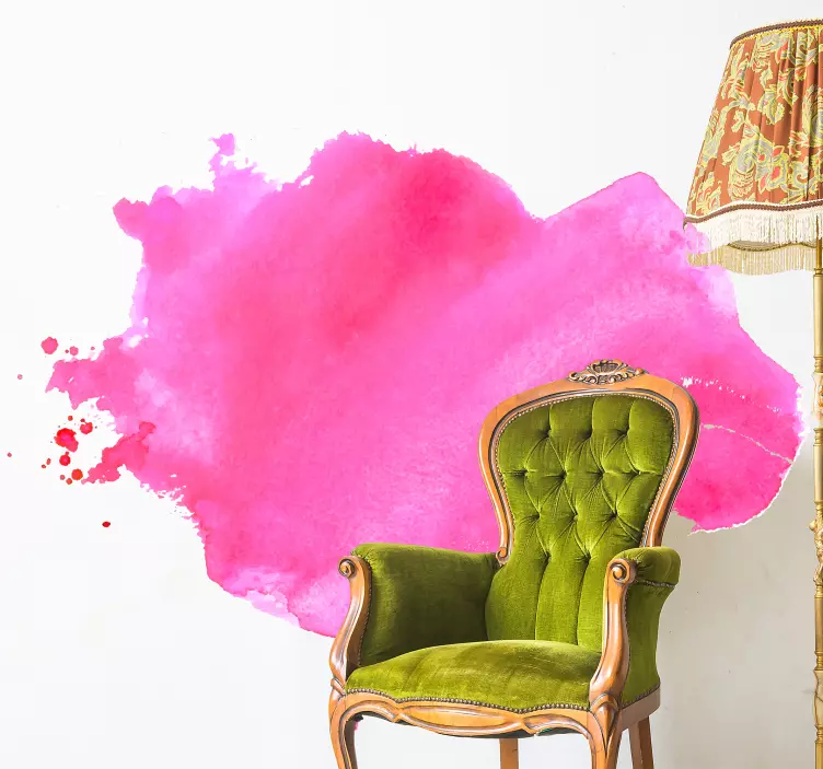 Pink splash spot  abstract wall sticker - TenStickers