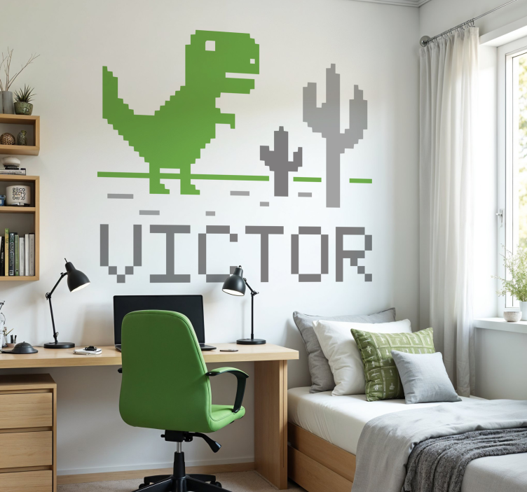 Pixel game wall decal - TenStickers
