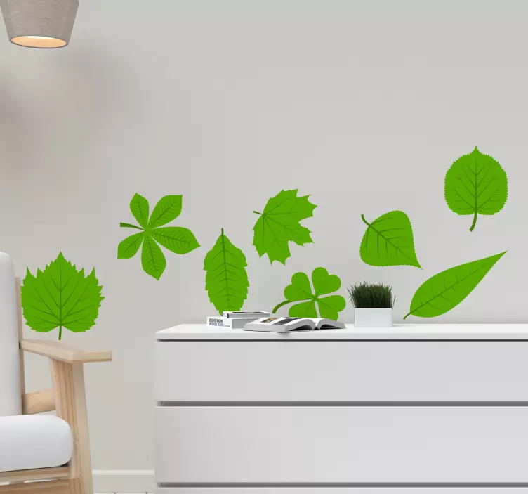 Plant sticker with green leaf designs - TenStickers
