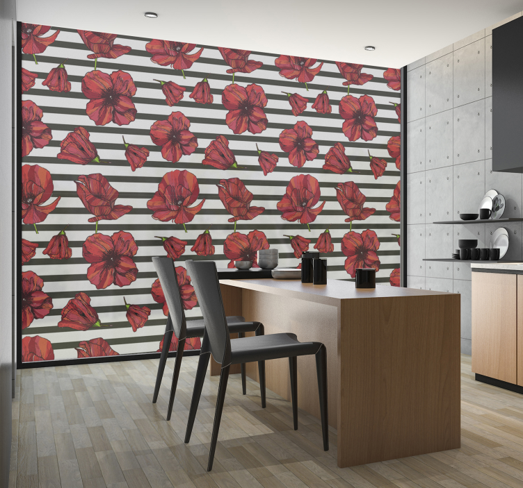 Polish poppy plants window sticker - TenStickers