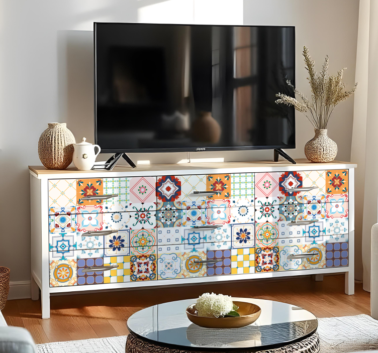 portuguese tiles furniture sticker - TenStickers