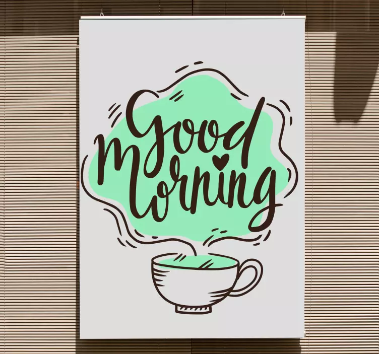 Inspirational Morning Message wall quote decal - TenStickers