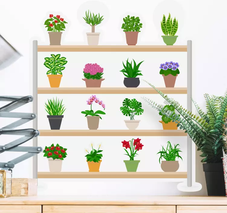 Potted Plant Arrangement wall sticker - TenStickers