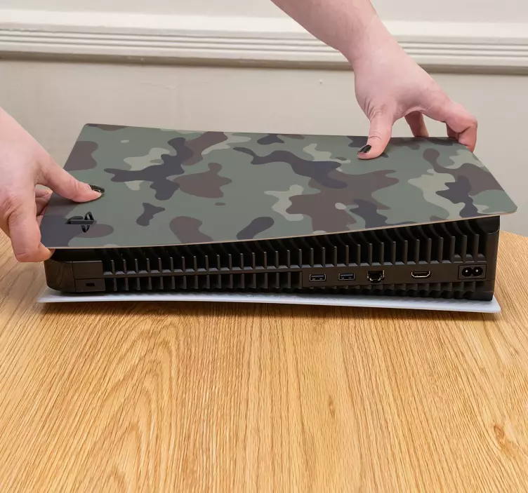 Ps5 skin with camouflage design - TenStickers