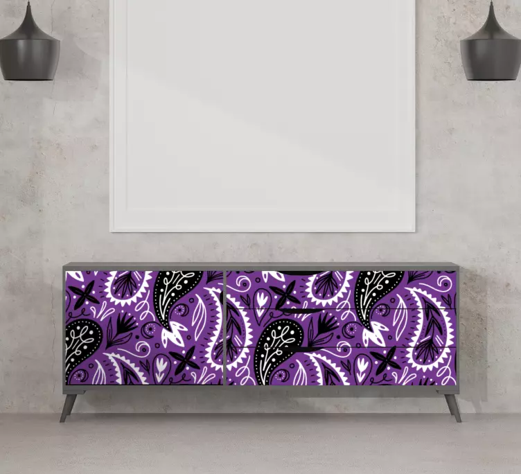 Purple bandana furniture sticker - TenStickers